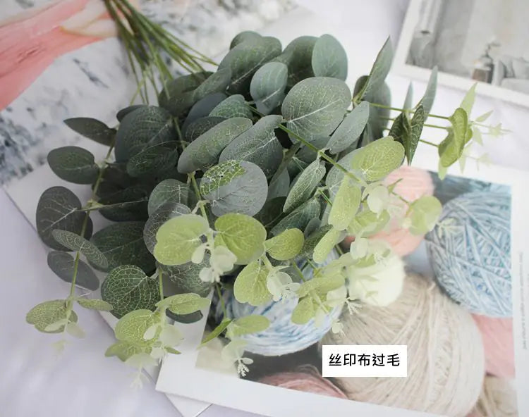 16-Head Eucalyptus Artificial Flower Decoration