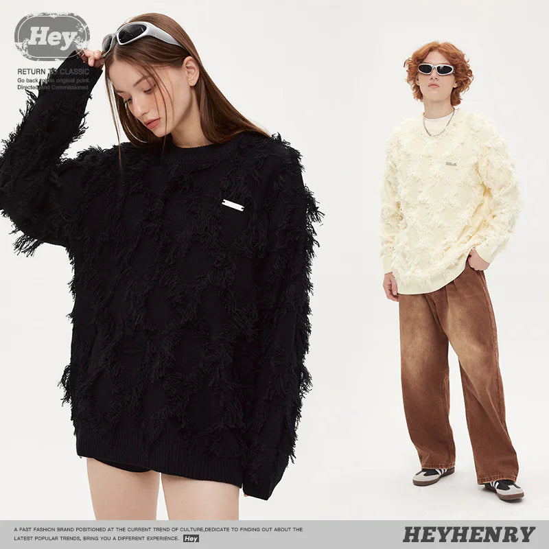 Men's Retro V-neck Knitted Sweater Jacket