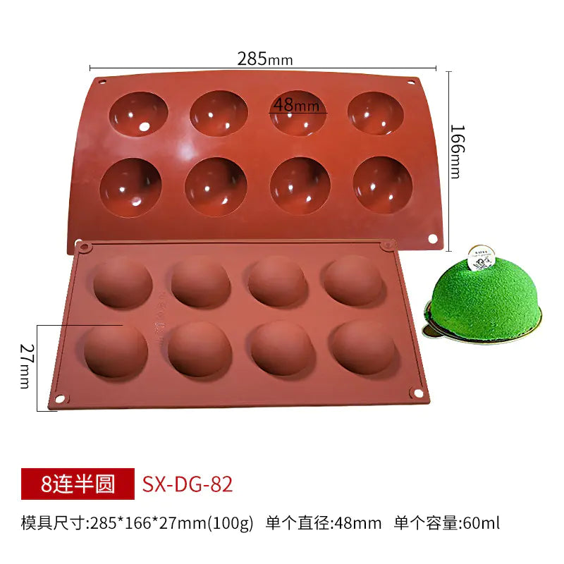 Sanjin 6-Cavity Silicone Mold for DIY Chocolate & Candy