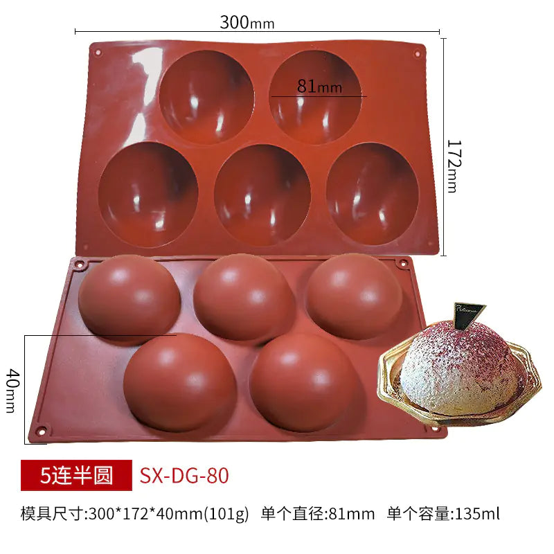 Sanjin 6-Cavity Silicone Mold for DIY Chocolate & Candy
