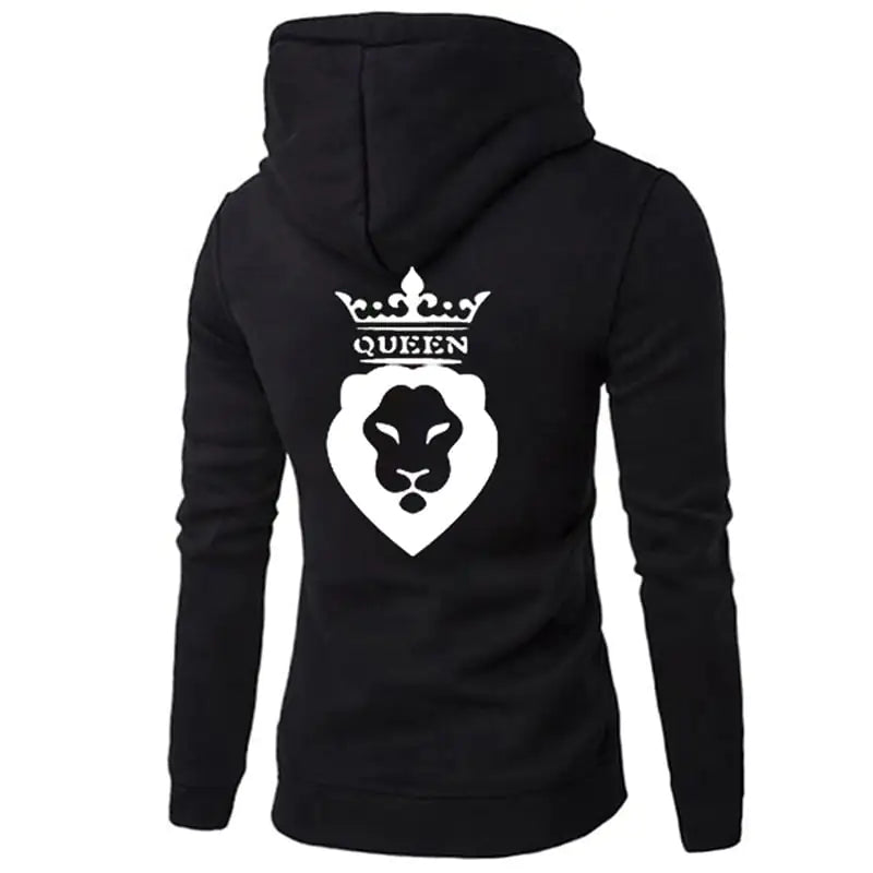Lion Pattern Hooded Sweater for Men and Women