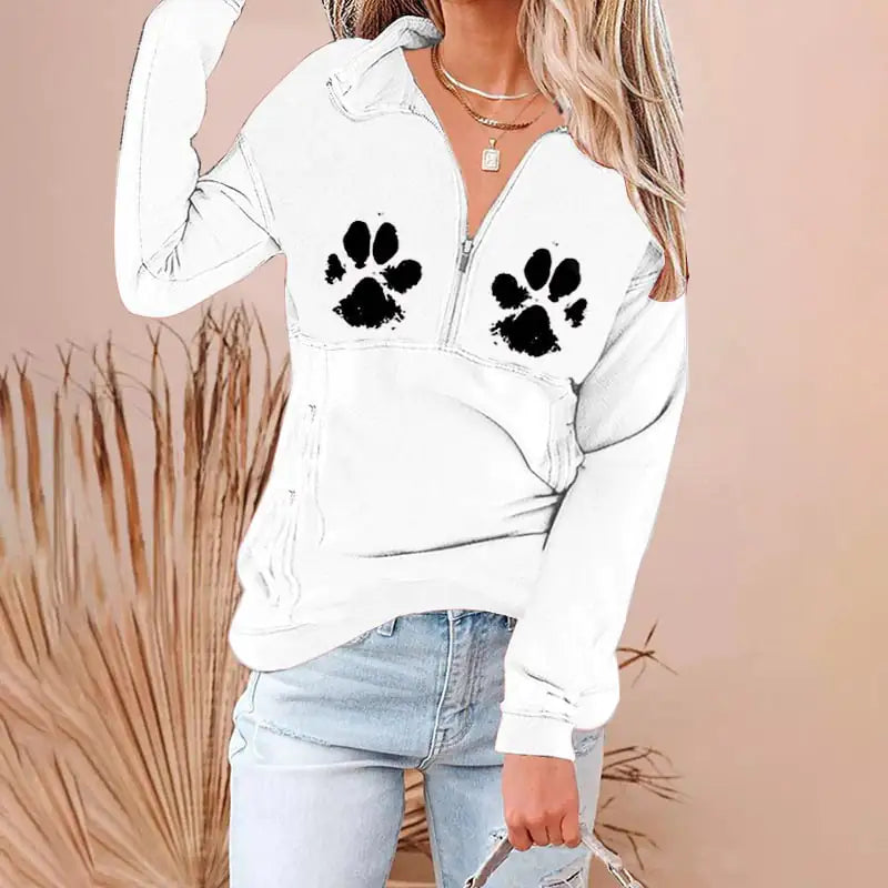 V-neck Zipper Plus Size Women's Fashion Sweater Jacket