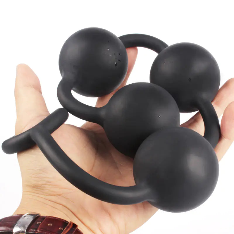 Extra Long Large Anal Plug with Beads for Adults
