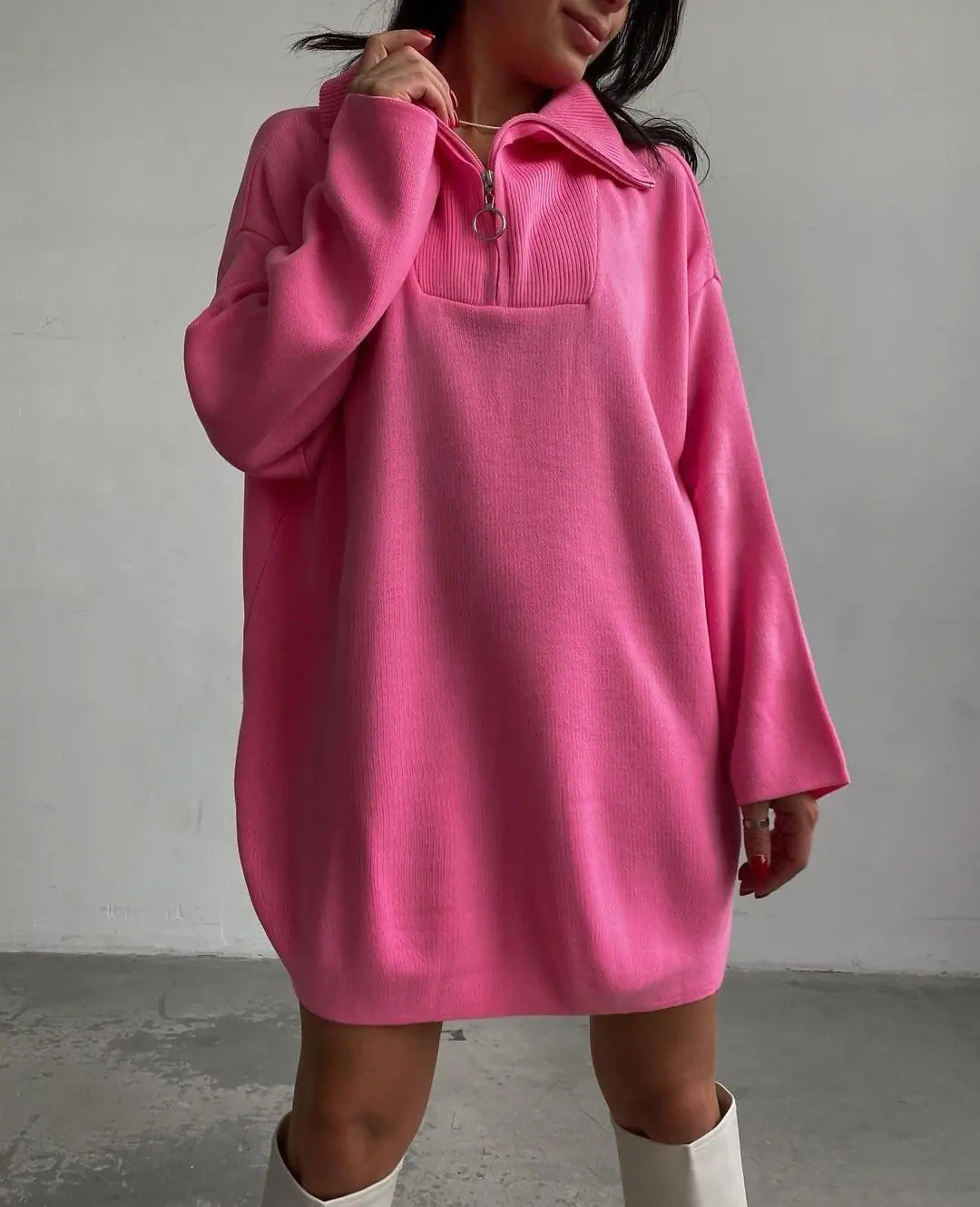 Paul Lapel Long Sleeve Knit Sweater