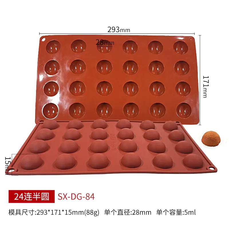 Sanjin 6-Cavity Silicone Mold for DIY Chocolate & Candy