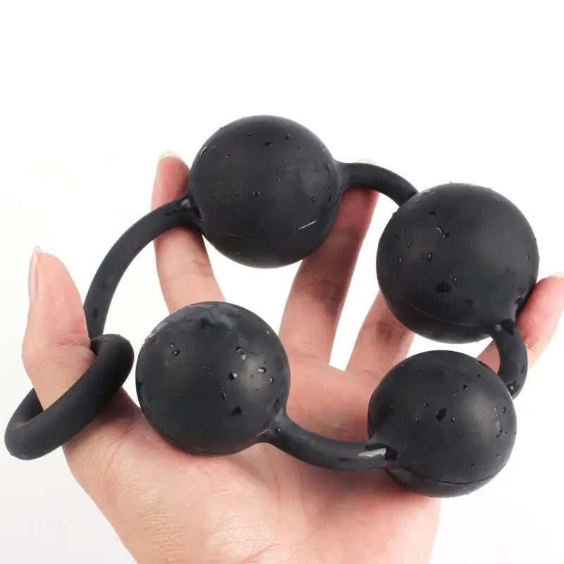 Extra Long Large Anal Plug with Beads for Adults