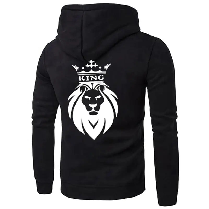 Lion Pattern Hooded Sweater for Men and Women