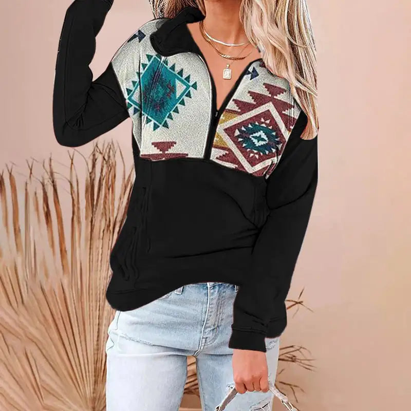 V-neck Zipper Plus Size Women's Fashion Sweater Jacket