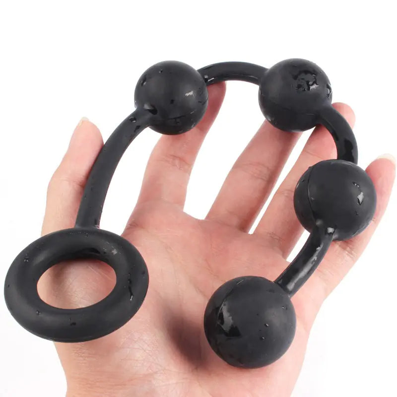 Extra Long Large Anal Plug with Beads for Adults